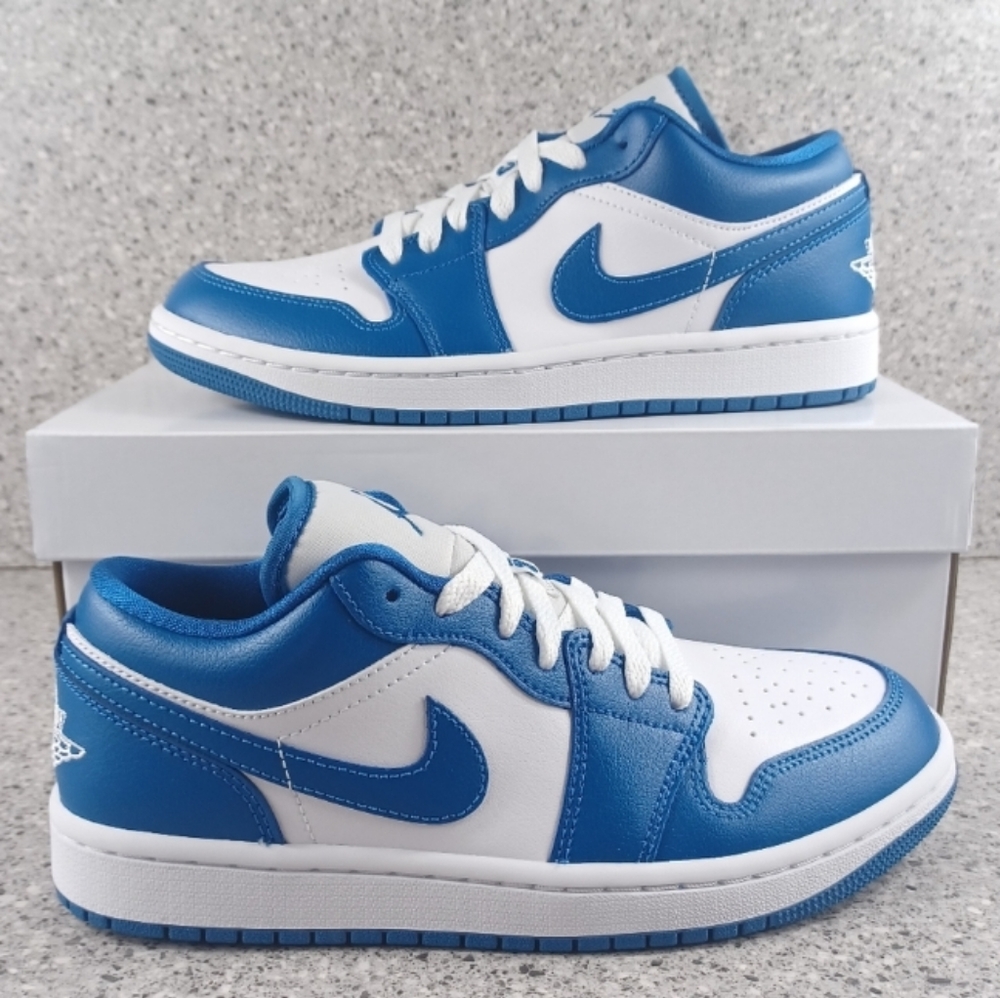 Women's Nike Air Jordan 1 Low Marina Blue Sneakers - Size 7.5 Shoes